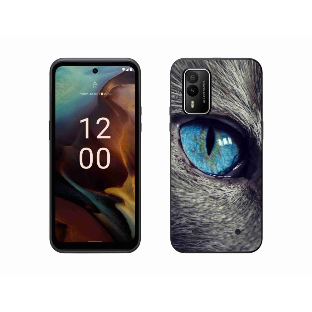 Gelový kryt mmCase na Nokia XR21 - modré kočičí oko