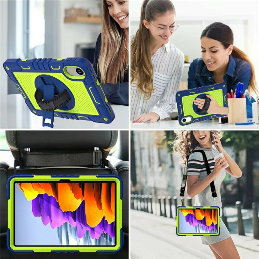 Strape odolný kryt s úchopem na ruku a popruhem na Xiaomi Redmi Pad 2 - modrý/zelený