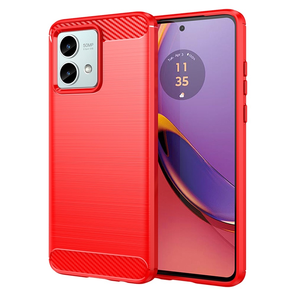Carbon odolný gelový obal na Motorola Moto G84 5G - červený