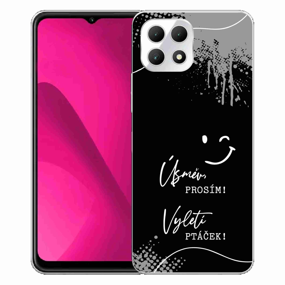 Gelový kryt mmCase na T-Mobile T Phone 2 - vtipný text 4 černé pozadí