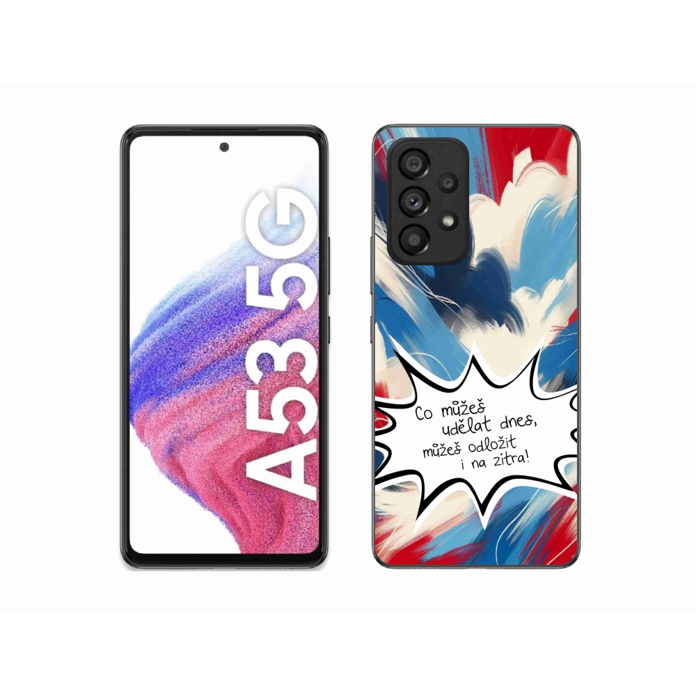 Gelový kryt mmCase na Samsung Galaxy A53 5G - vtipný text 9 bílé pozadí
