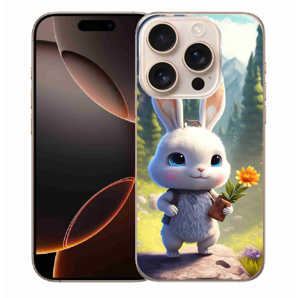 Gelový kryt mmCase na iPhone 16 Pro Max - roztomilý králíček