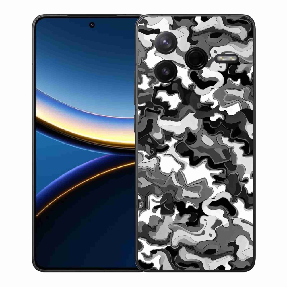 Gelový kryt mmCase na Xiaomi Poco F7 Pro - maskáčový vzor 3