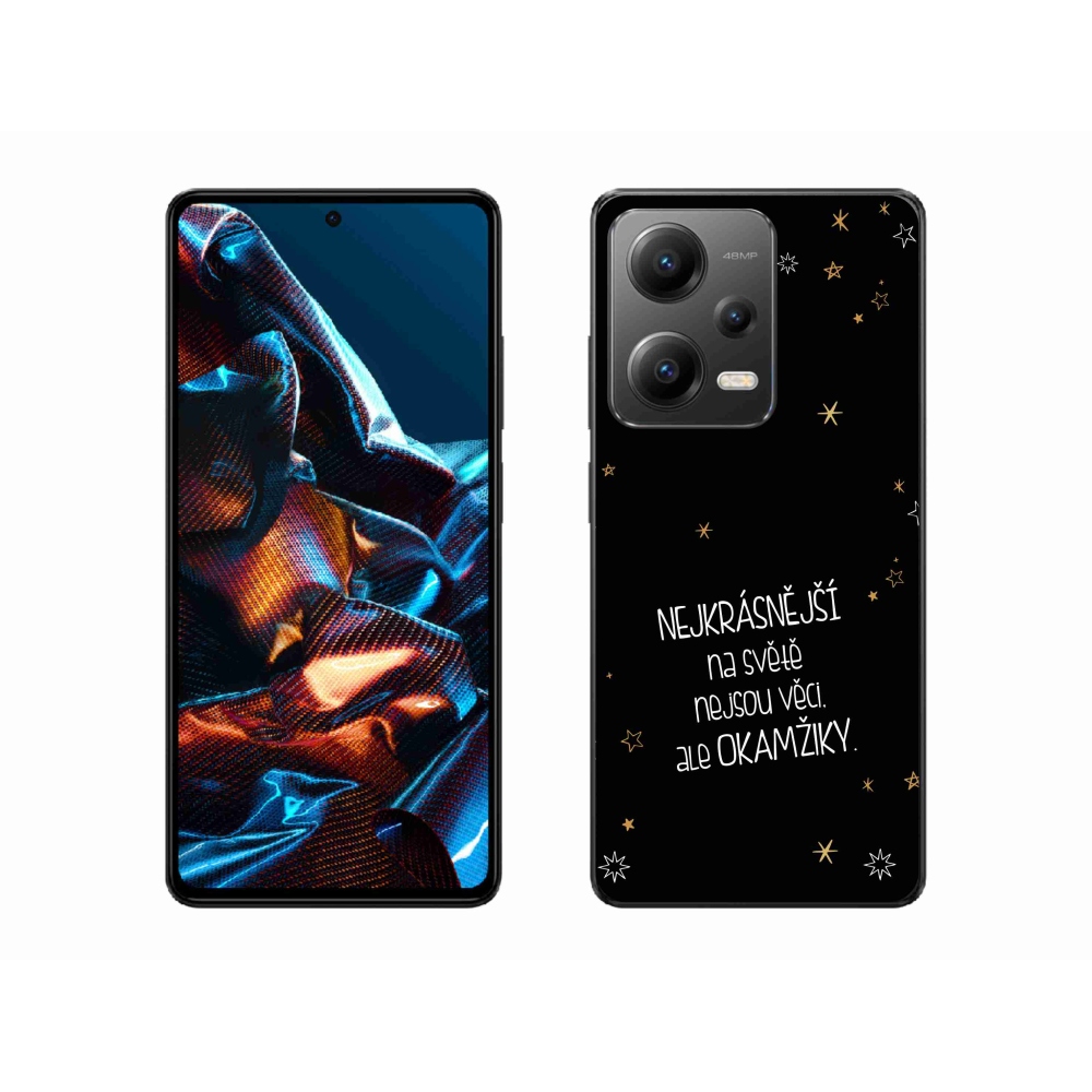 Gelový kryt mmCase na Xiaomi Redmi Note 12 Pro 5G - citát 4 černé pozadí