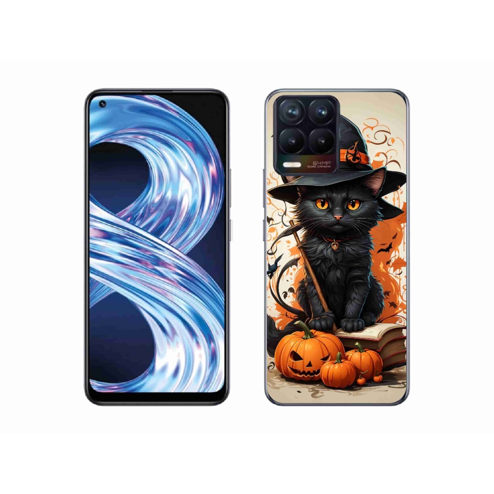 Gelový kryt mmCase na Realme 8 Pro - kocour čaroděj