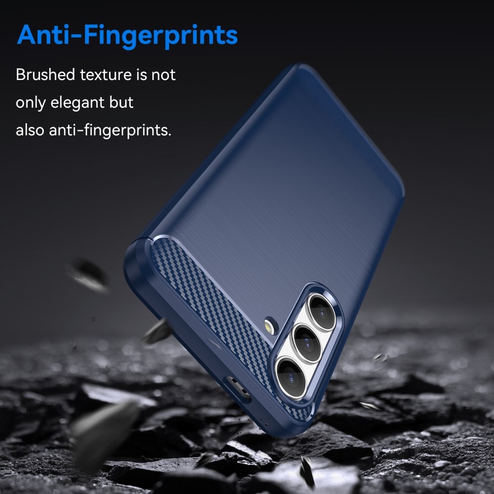 Carbon odolný gelový obal na Samsung Galaxy S24 - modrý