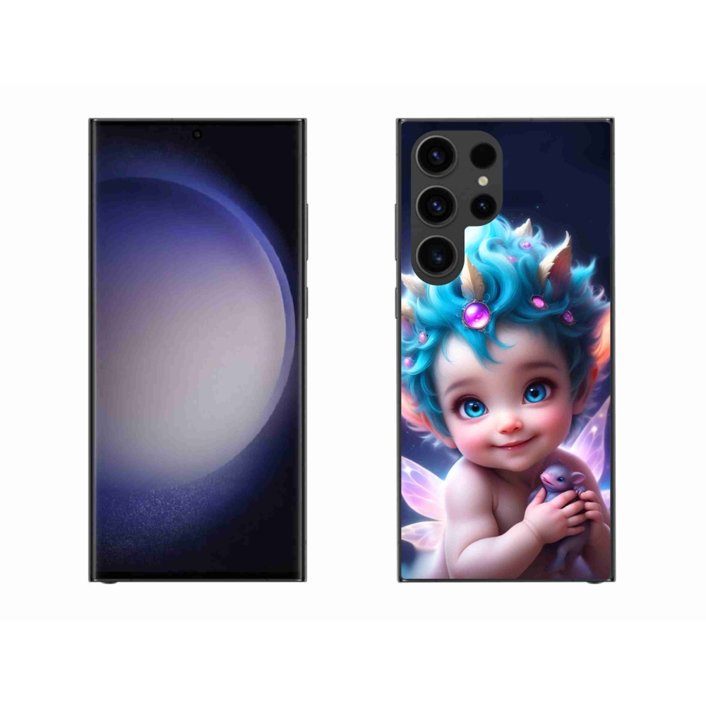 Gelový kryt mmCase na Samsung Galaxy S23 Ultra 5G - dítě s motýlími křídly