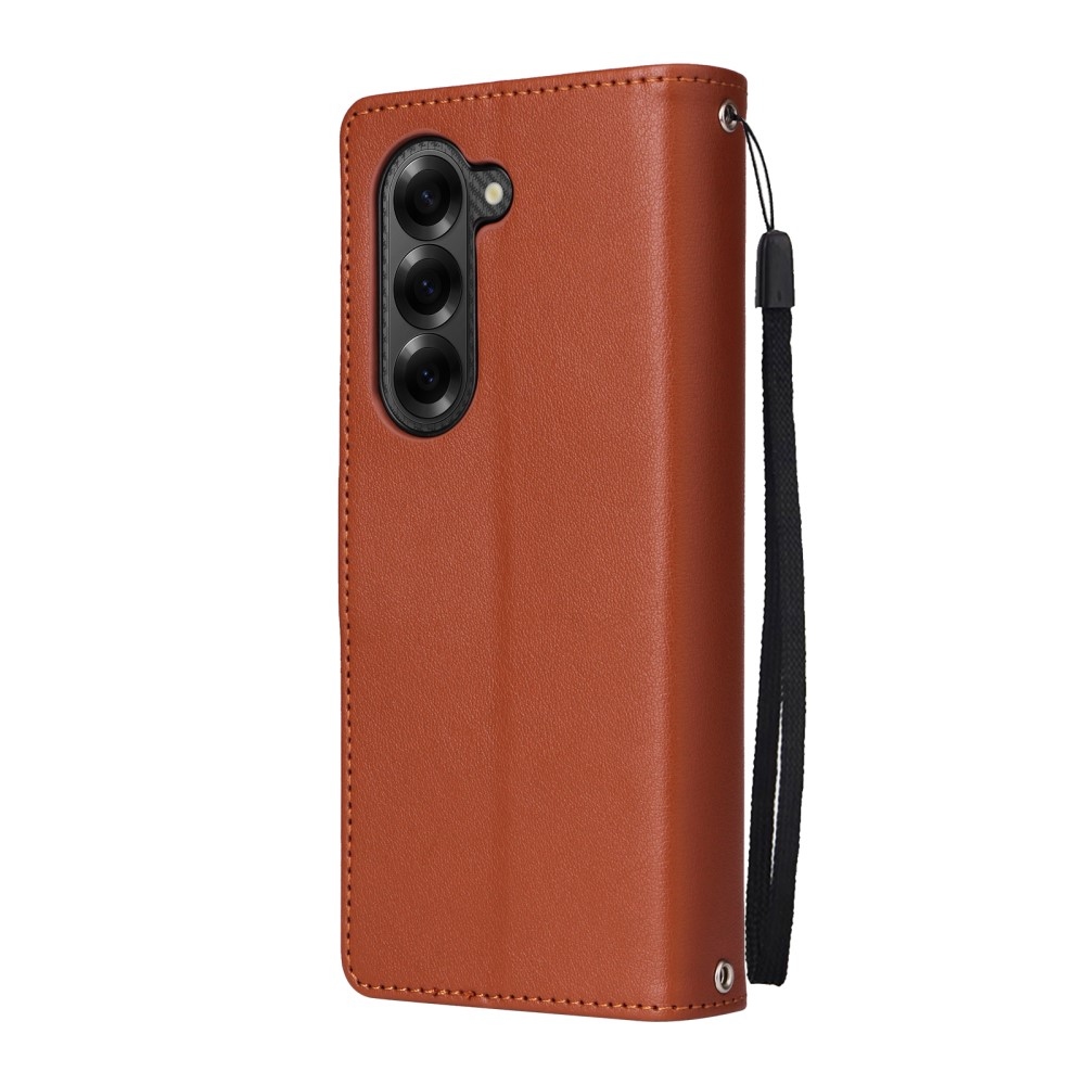 Wallet knížkové pouzdro na Samsung Galaxy Z Fold6 5G - hnědé