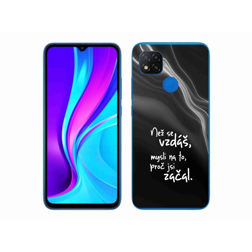 Gelový kryt mmCase na Xiaomi Redmi 9C - citát 2 černé pozadí