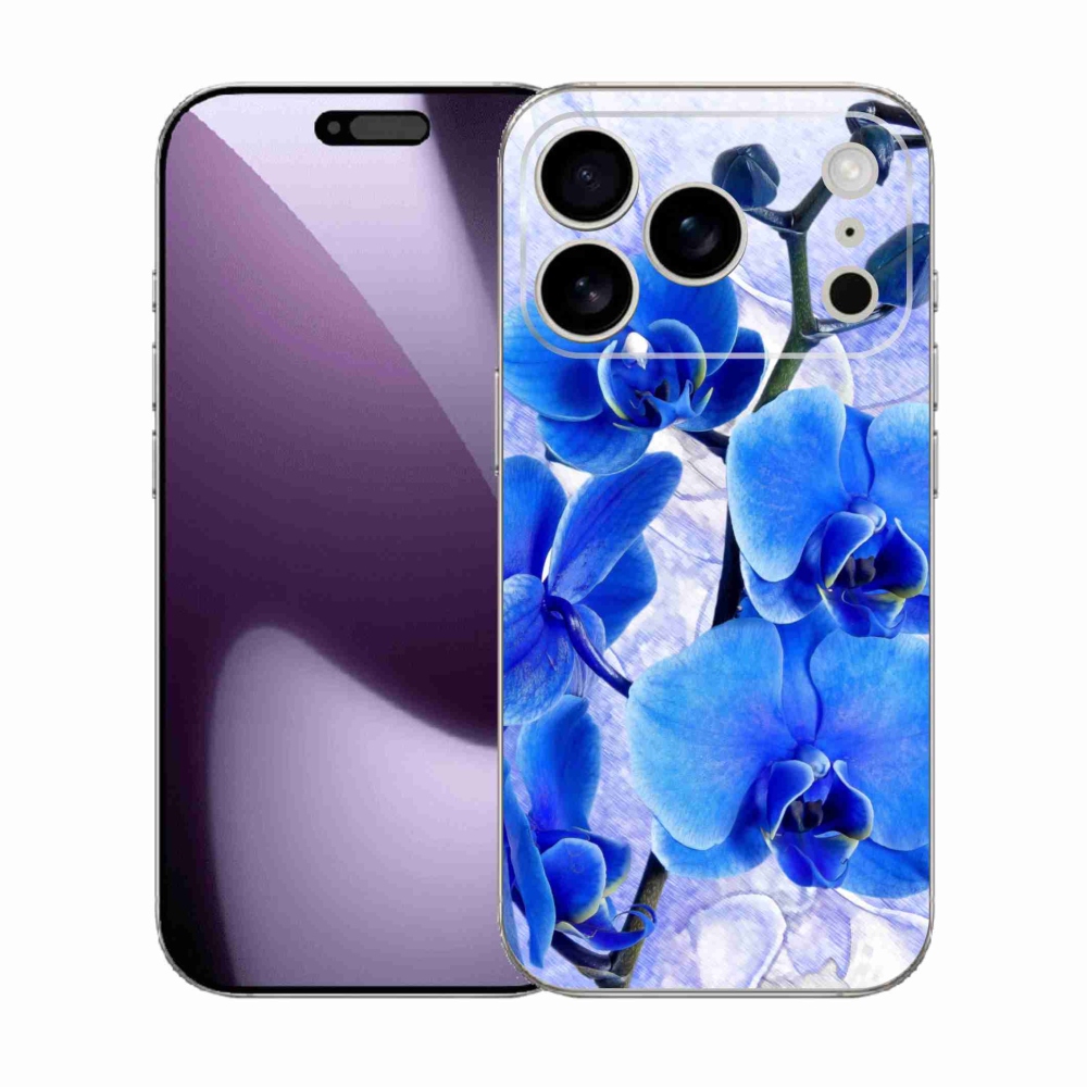 Gelový kryt mmCase na iPhone 17 Pro - modré květy