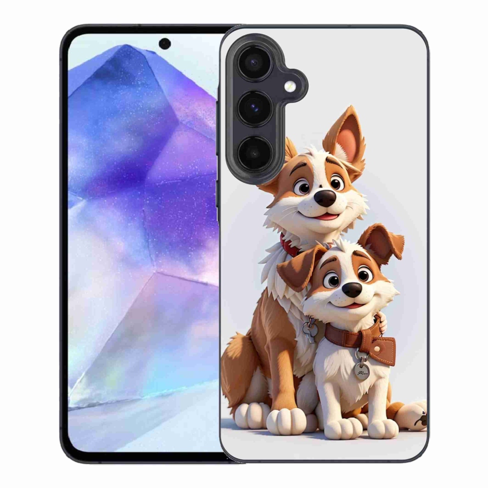 Gelový kryt mmCase na Samsung Galaxy A55 5G - kreslení psi