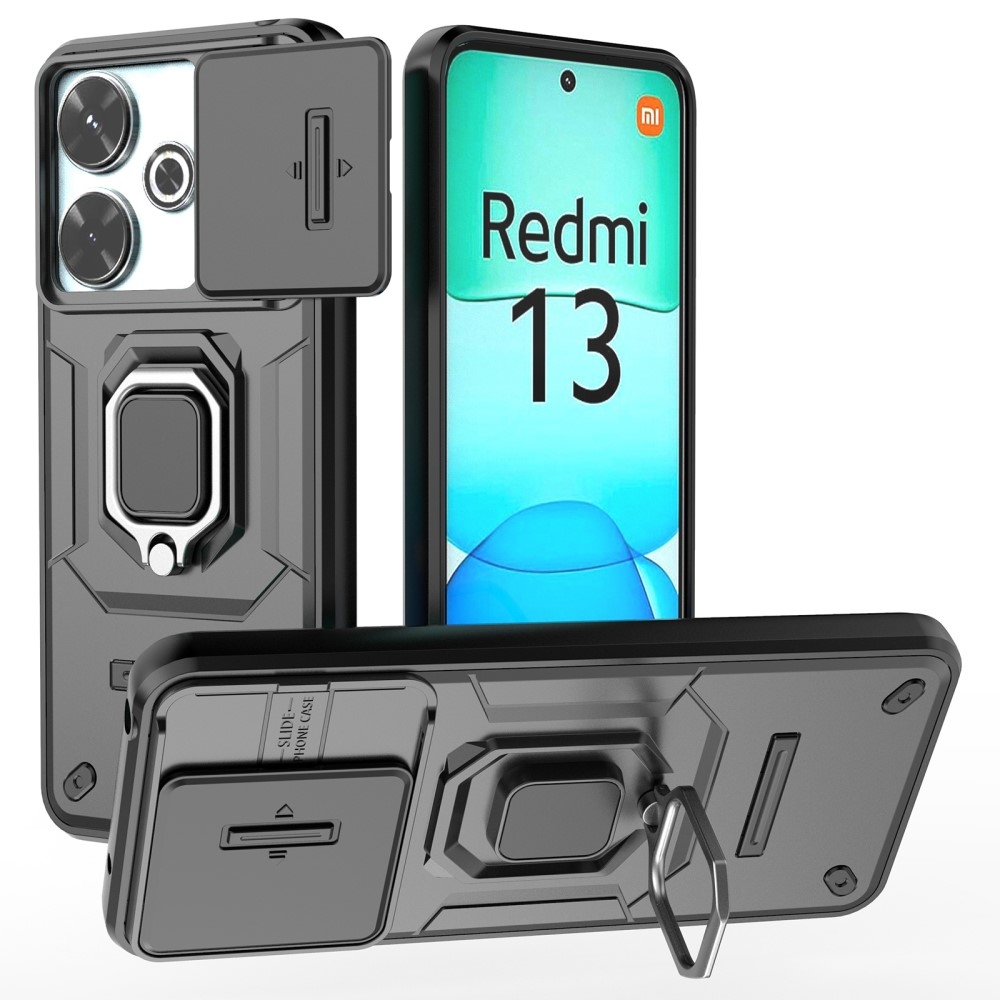 Lens odolný hybridní kryt na Xiaomi Redmi 13 4G/Poco M6 4G - černý
