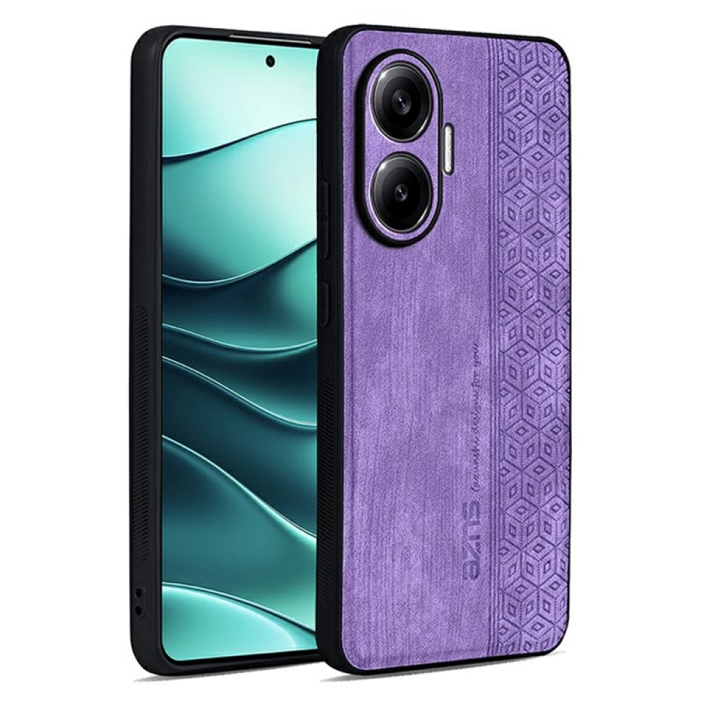 AZNS gelový obal potažený PU kůží pro mobil Xiaomi Poco F7 5G - fialový