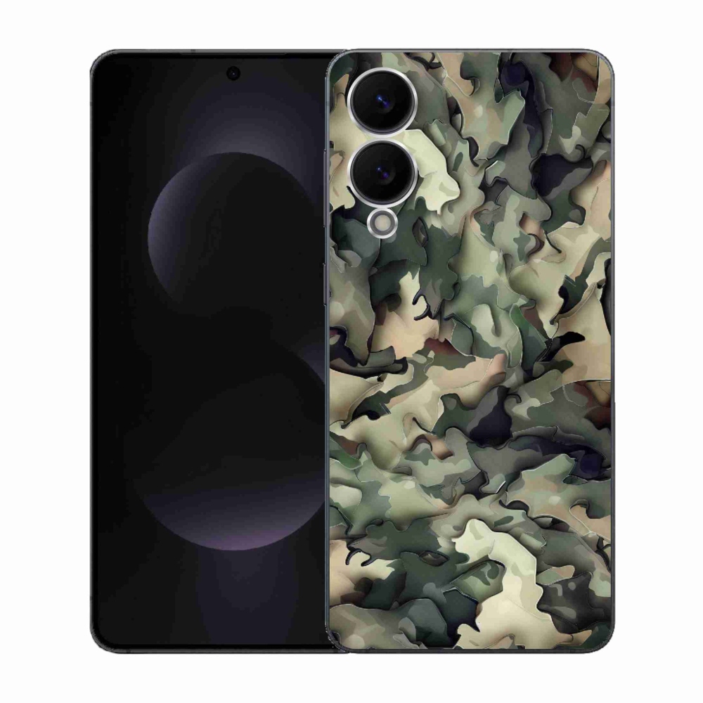 Gelový kryt mmCase na Samsung Galaxy S25 Edge - maskáčový vzor 9