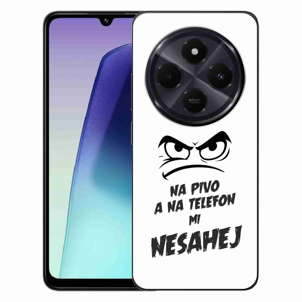 Gelový kryt mmCase na Xiaomi Redmi 14C/Poco C75 - pivní motiv 2 bílé pozadí