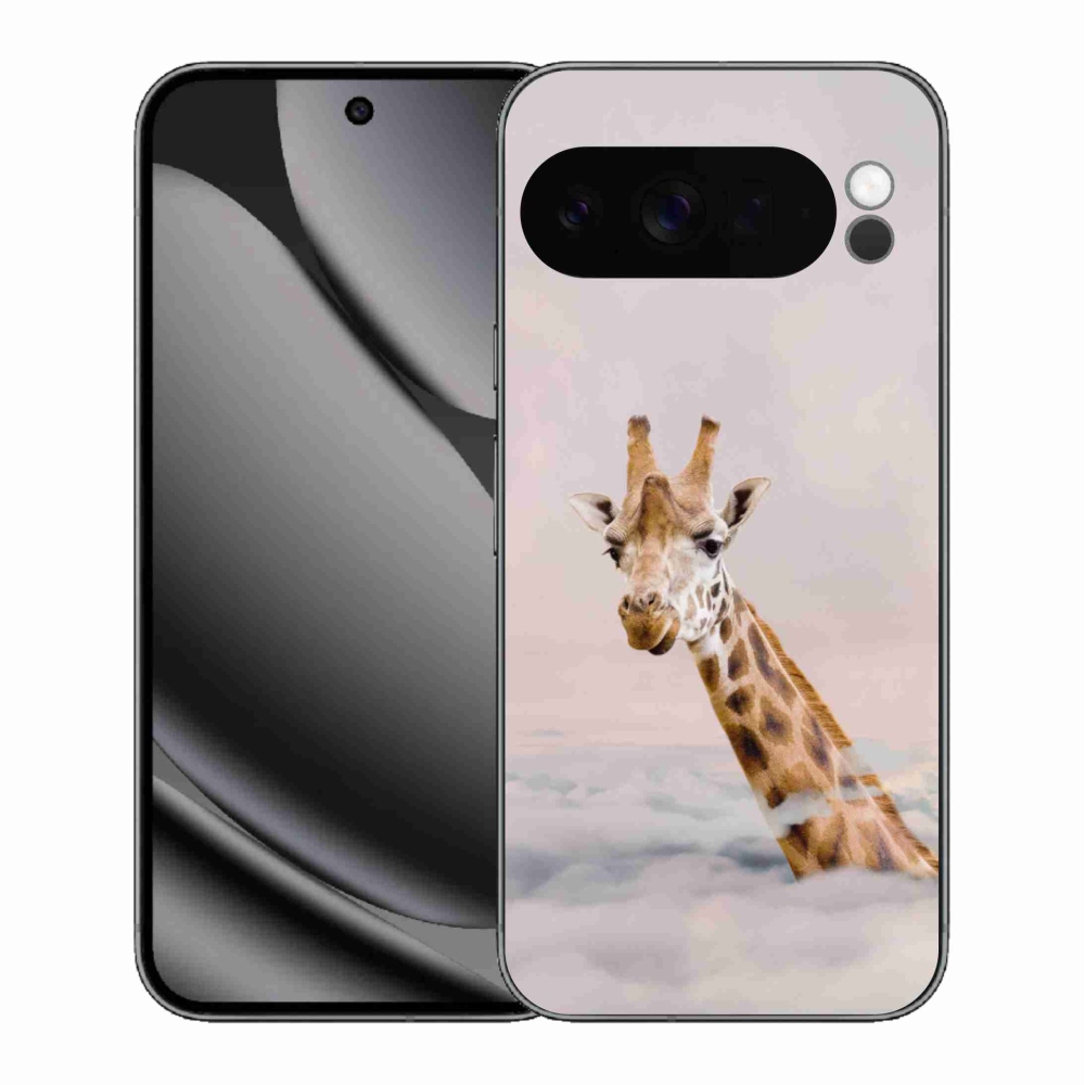 Gelový kryt mmCase na Google Pixel 10 Pro XL - žirafa v oblacích