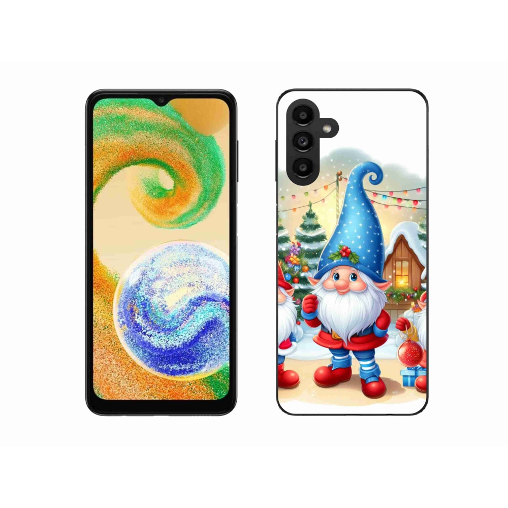 Gelový kryt mmCase na Samsung Galaxy A04s (164.7x76.7x9.1mm) - vánoční skřítci