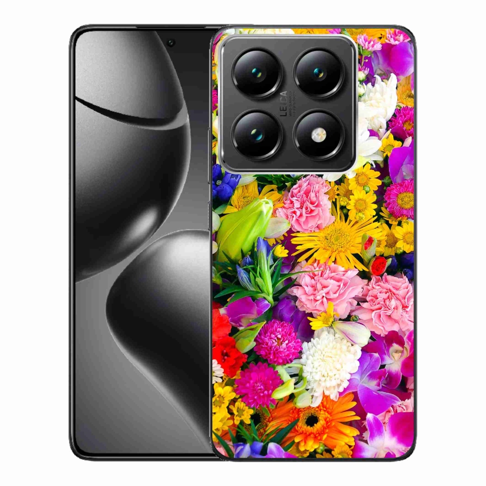 Gelový kryt mmCase na Xiaomi 14T Pro - květiny 12