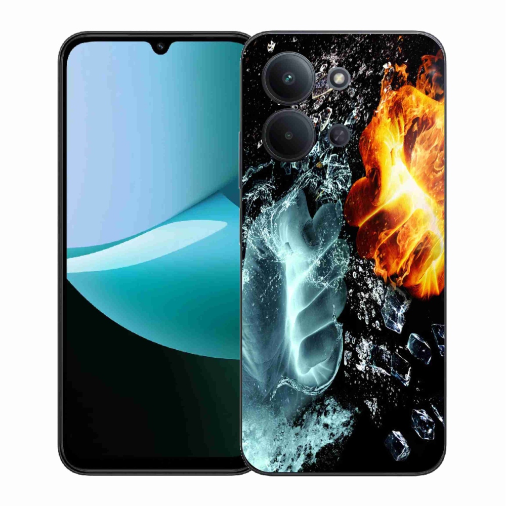 Gelový kryt mmCase na Xiaomi Redmi 15C 4G (171mm)/Poco C85 4G (171mm) - voda a oheň