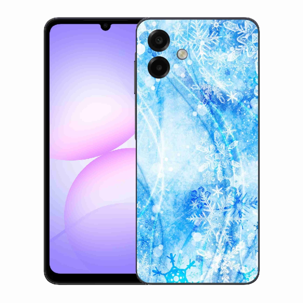 Gelový kryt mmCase na Samsung Galaxy A07 4G - sněhové vločky