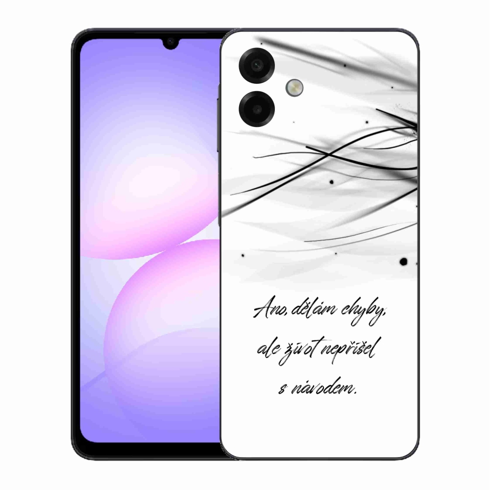 Gelový kryt mmCase na Samsung Galaxy A07 4G - citát bílé pozadí