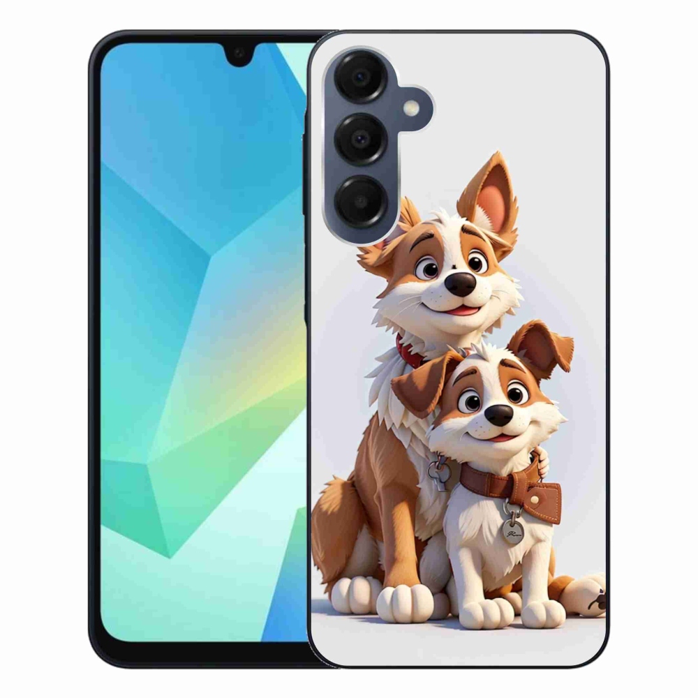 Gelový kryt mmCase na Samsung Galaxy A16 4G/5G - kreslení psi