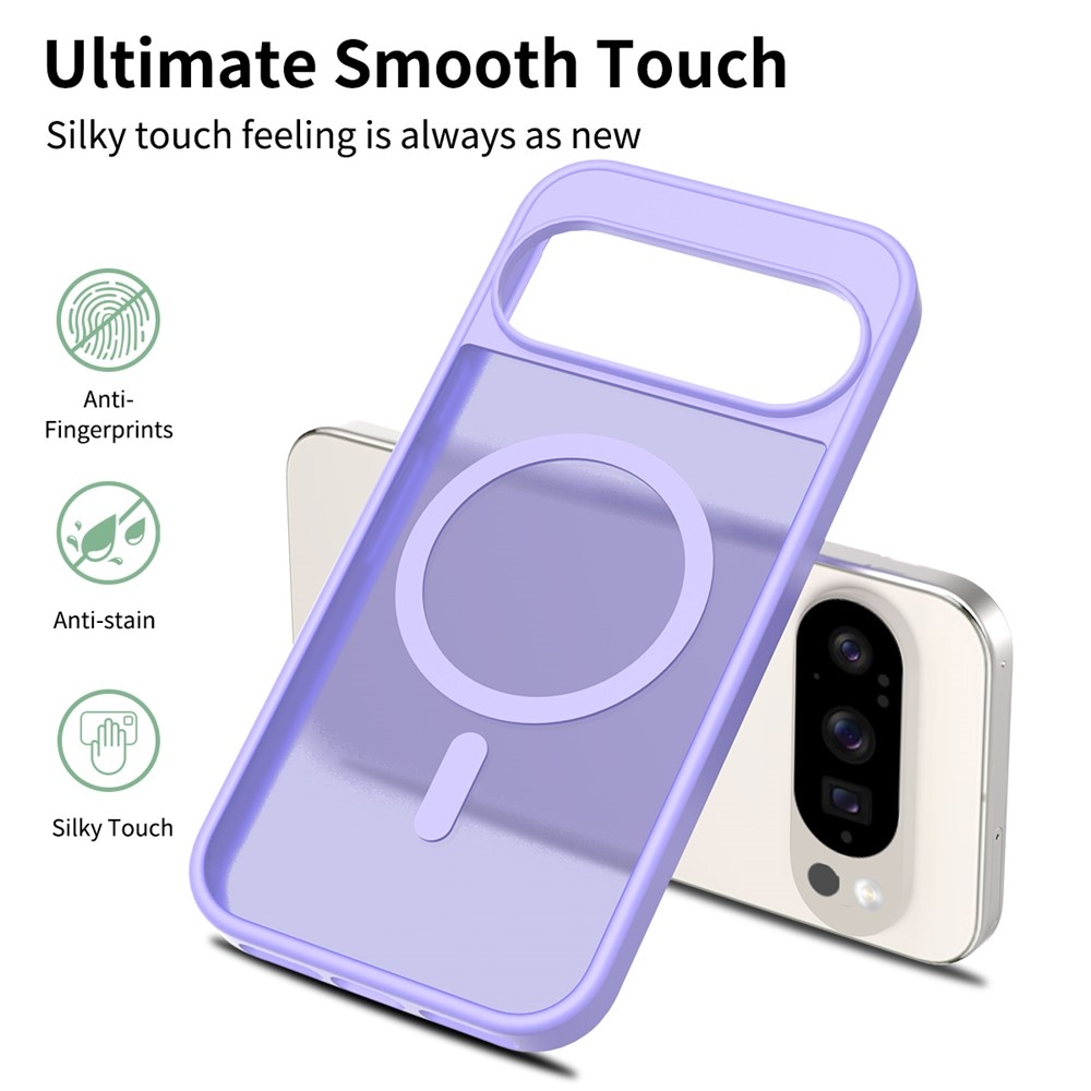 Skin gelový obal s pevnými zády a podporou MagSafe na Google Pixel 10 Pro/Pixel 10 - fialový