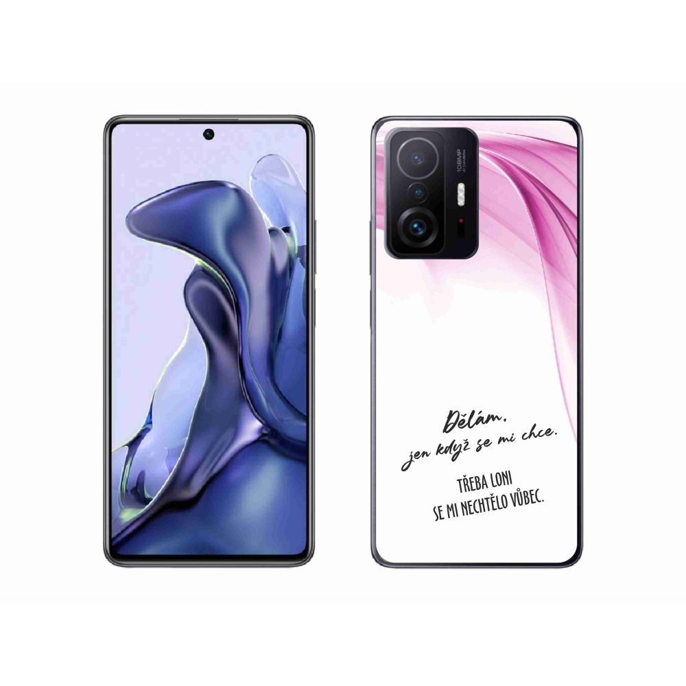 Gelový kryt mmCase na Xiaomi 11T - vtipný text 12 bílé pozadí