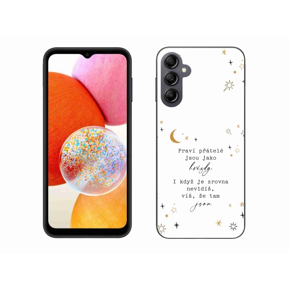 Gelový kryt mmCase na Samsung Galaxy A14 4G/5G - citát 6 bílé pozadí