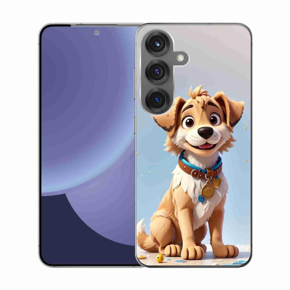 Gelový kryt mmCase na Samsung Galaxy S25 - kreslené štěně