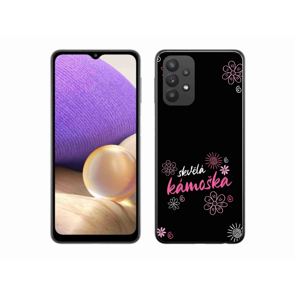 Gelový kryt mmCase na Samsung Galaxy A32 5G - skvělá kámoška černé pozadí