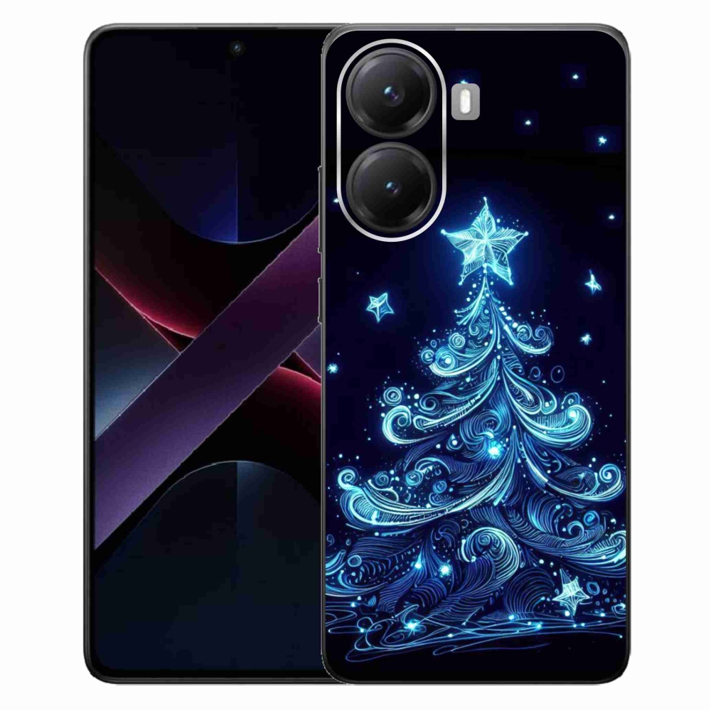 Gelový kryt mmCase na Xiaomi Poco X7 Pro 5G - neonový vánoční stromek 4