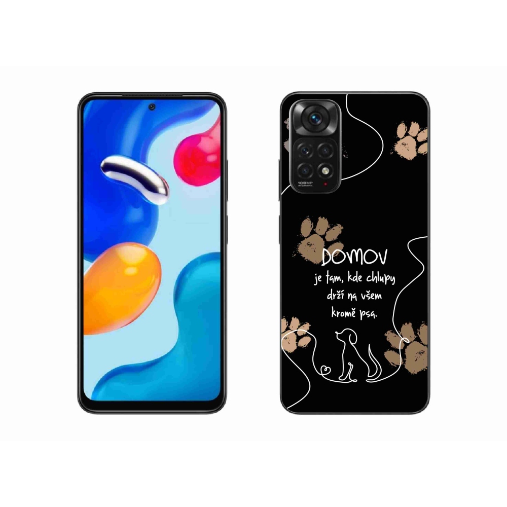 Gelový kryt mmCase na Xiaomi Redmi Note 11S 4G - psí motiv černé pozadí
