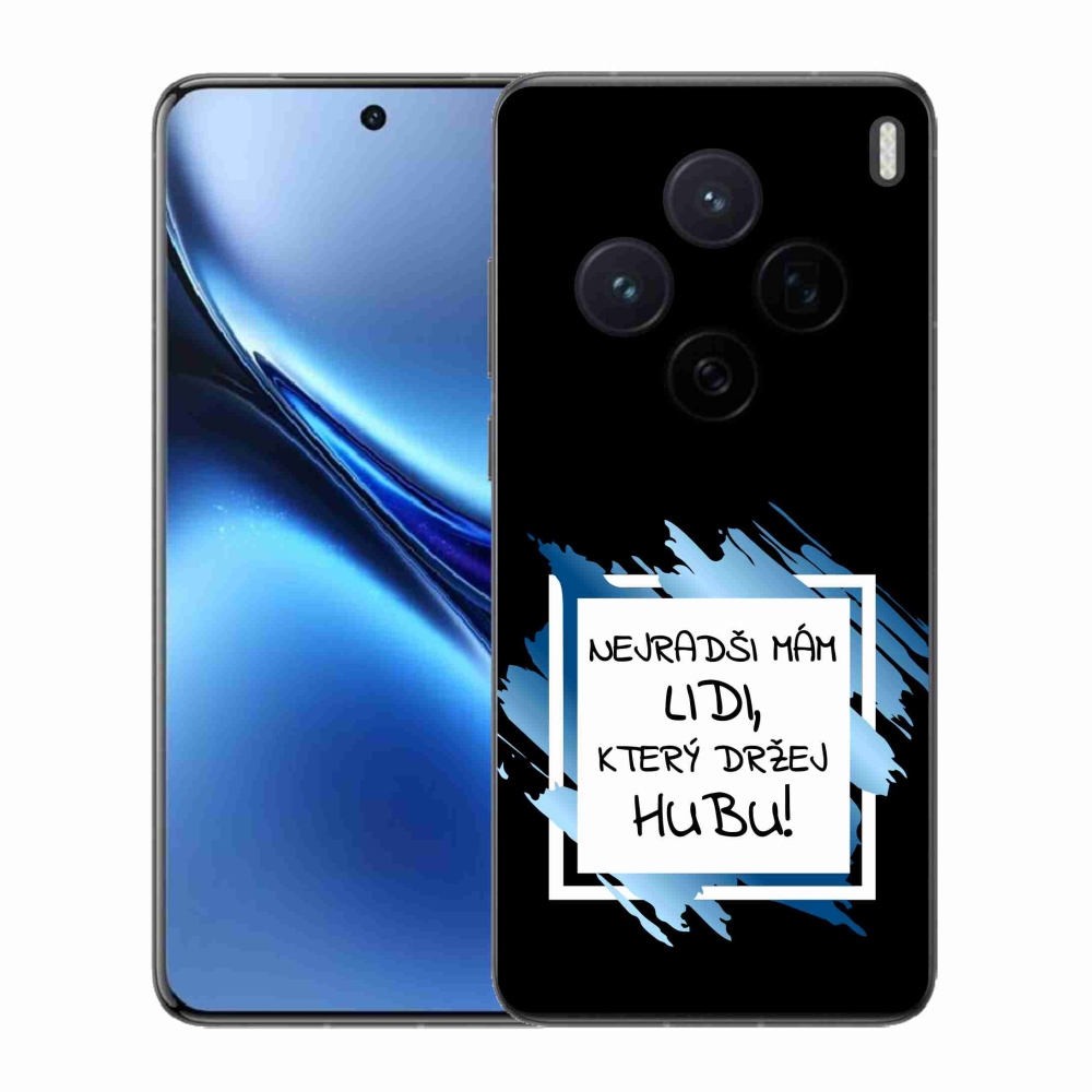 Gelový kryt mmCase na Vivo X200 5G - vtipný text 7 bíločerné pozadí
