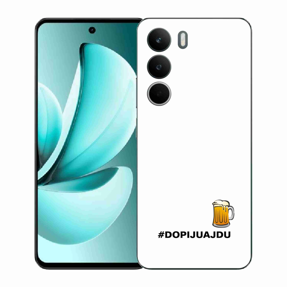 Gelový kryt mmCase na Realme C71 - pivní motiv 1 bílé pozadí