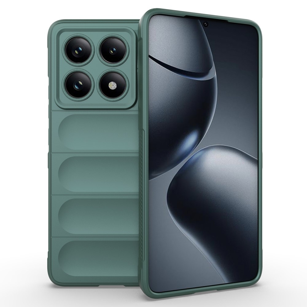 Rugg odolný gelový obal na Xiaomi Redmi Note 14 Pro 5G/Poco X7 5G - zelený