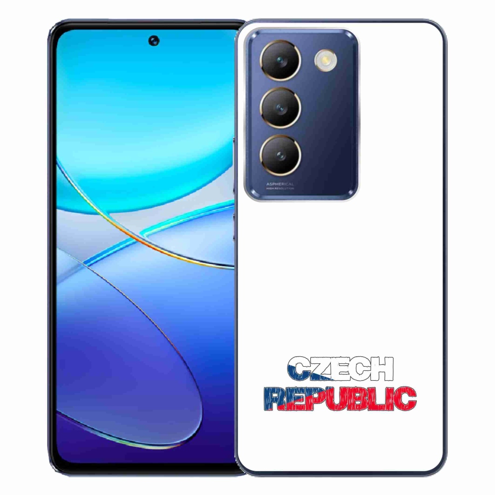Gelový kryt mmCase na Vivo V40 SE 4G/5G - Czech Republic bílé pozadí