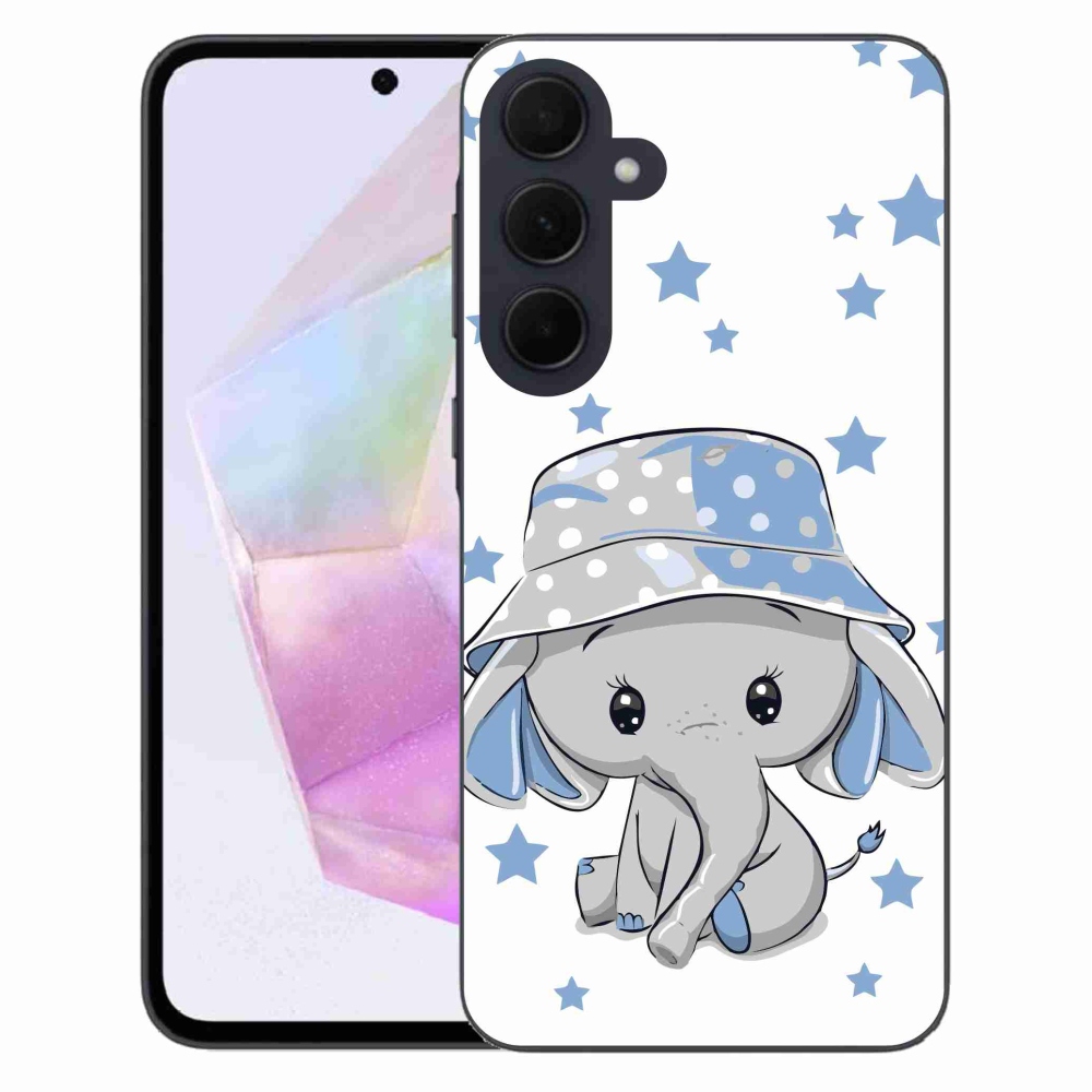 Gelový kryt mmCase na Samsung Galaxy A35 5G - modrý slon