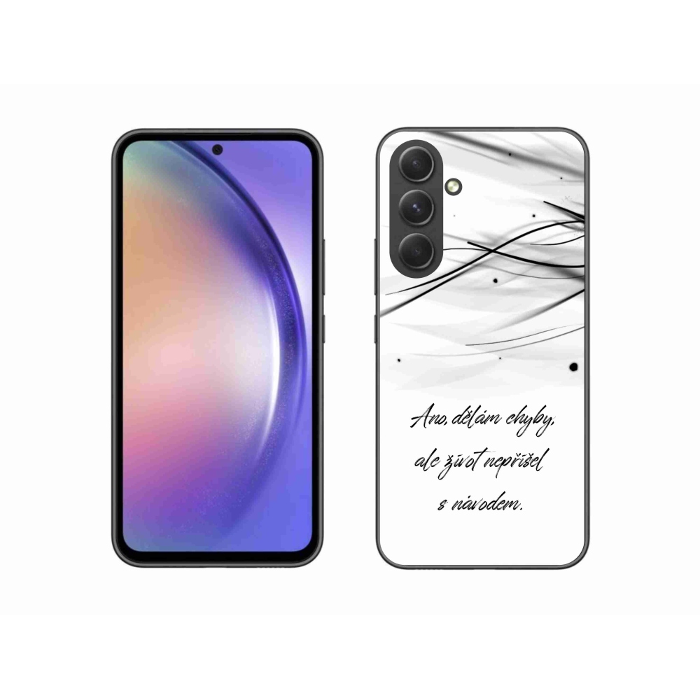 Gelový kryt mmCase na Samsung Galaxy A54 5G - citát bílé pozadí