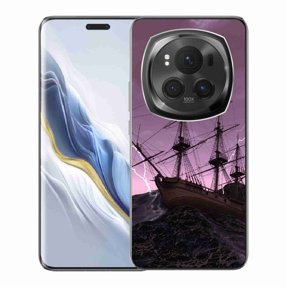 Gelový kryt mmCase na Honor Magic 6 Pro 5G - loď v bouři
