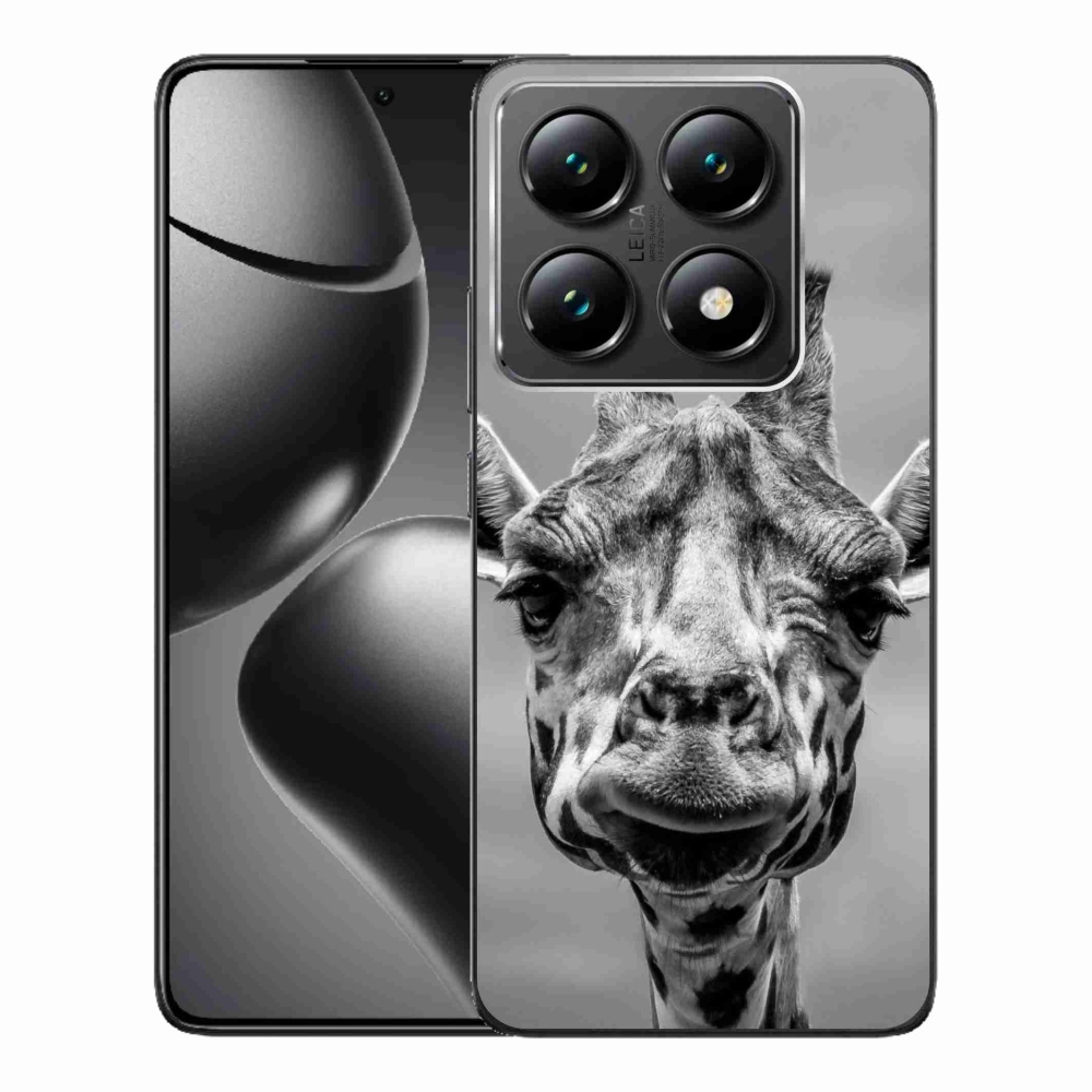 Gelový kryt mmCase na Xiaomi 14T Pro - černobílá žirafa