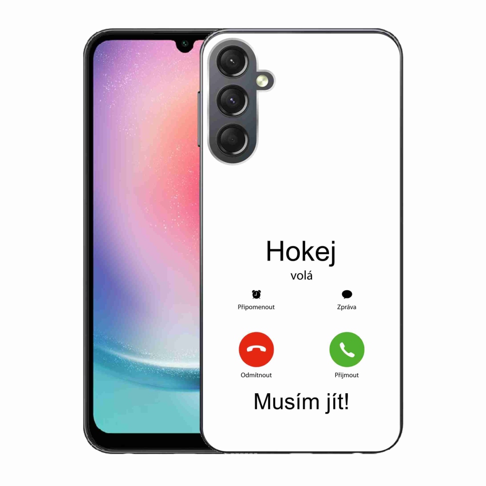 Gelový kryt mmCase na Samsung Galaxy A24 - hokej volá bílé pozadí