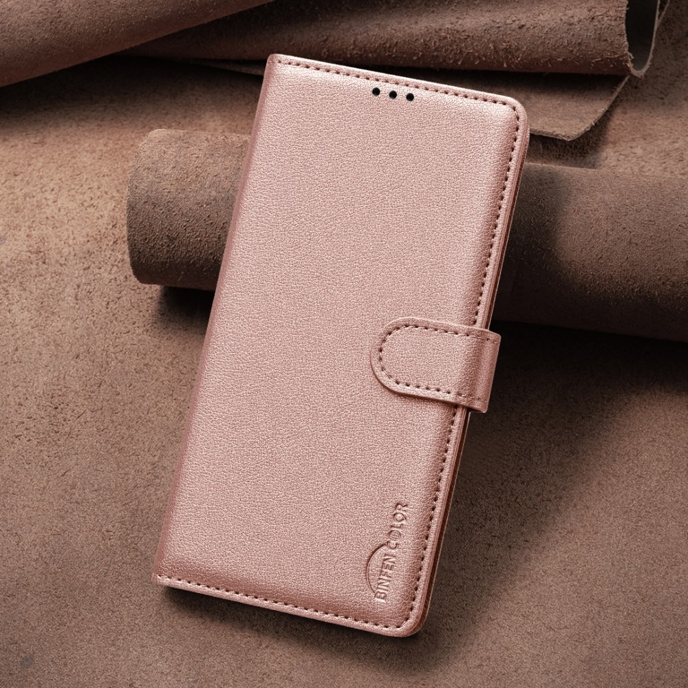 BINFEN knížkové pouzdro na Xiaomi 15 Pro - růžovozlaté