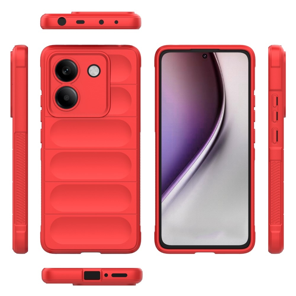 Rugg odolný gelový obal na Xiaomi Poco M7 Pro 5G - červený