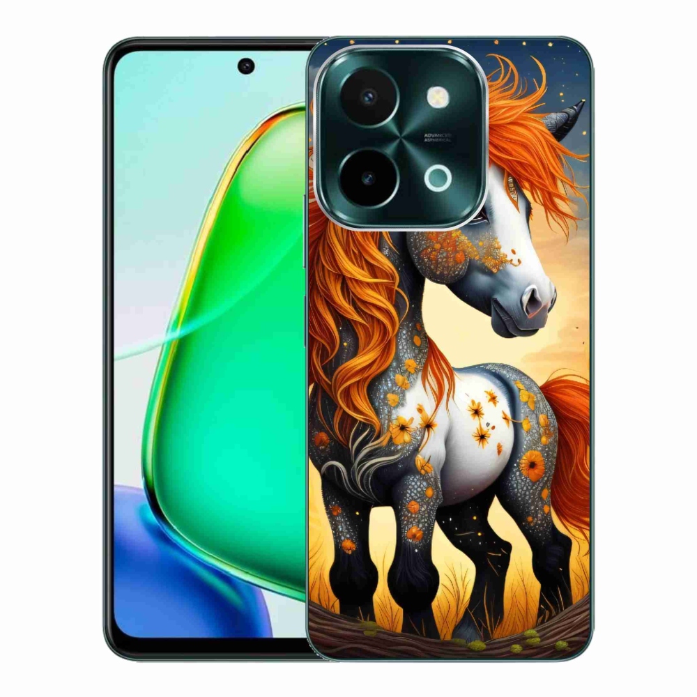 Gelový kryt mmCase na Vivo Y28 - barevný poník