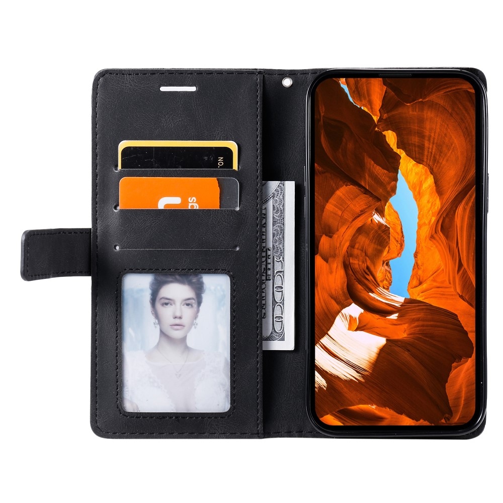 Lines knížkové pouzdro na Xiaomi Redmi Note 14 5G - černé
