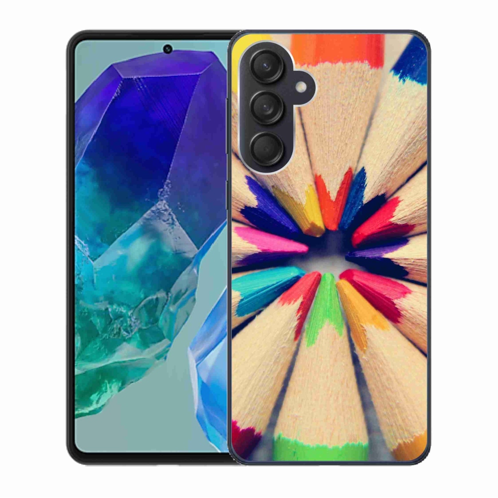 Gelový kryt mmCase na Samsung Galaxy M55 5G - pastelky 