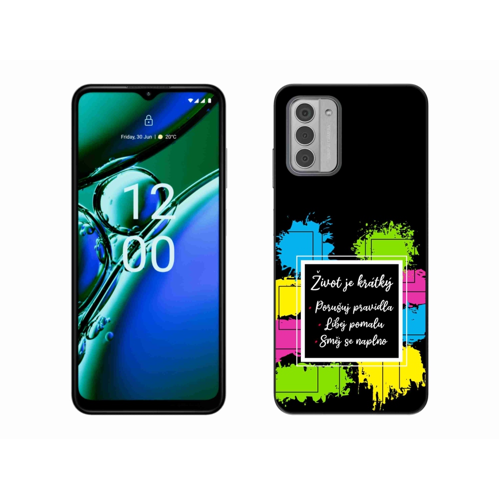 Gelový kryt mmCase na Nokia G42 - citát 5 černé pozadí