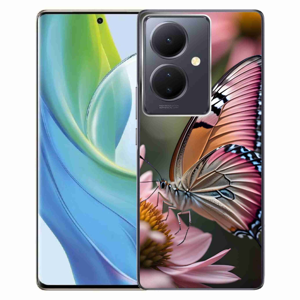 Gelový kryt mmCase na Vivo V29 Lite 5G - barevný motýl