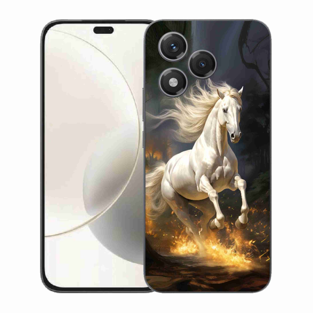 Gelový kryt mmCase na Honor 400 Lite - bílý kůň 2